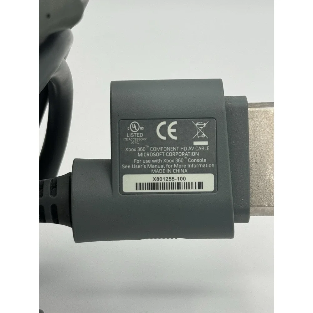 Microsoft Xbox 360 HD TV Component Composite AV Cable OEM Grey Tested Working